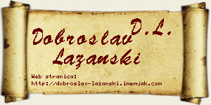 Dobroslav Lazanski vizit kartica